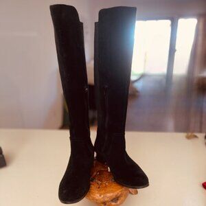 Alfani Black Suede- Stretch-Back Tall Boots-Comfort Fit-Size 9.5